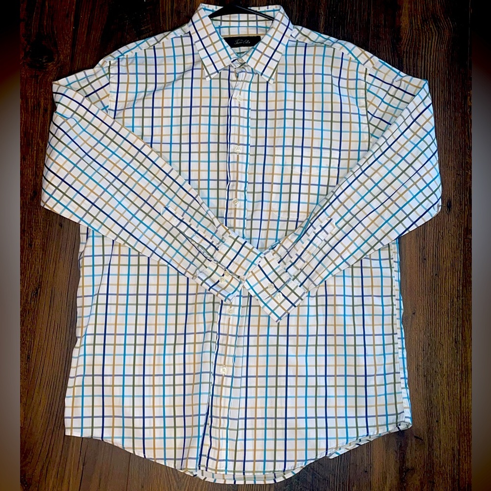 Men’s Tasso Elba Long Sleeve Dress Shirt size XL GREAT colors!
